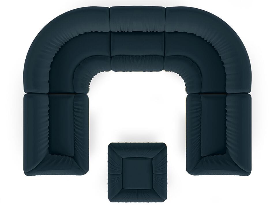 Изогнутый диван из ткани Essential Home Xenox ARCH-00027796 - Вид №12