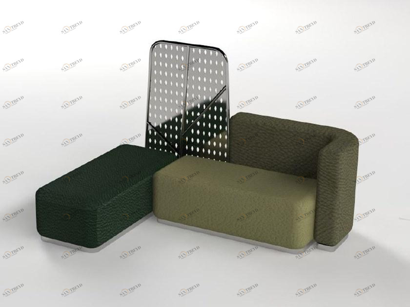 Manufatti Viscio Модульная скамейка из кожи Green sun-id-1464743