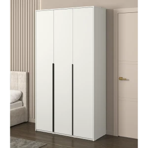 Шкаф распашной Бергамо с 3 дверями 120x220x46.6 см ЛДСП цвет белый