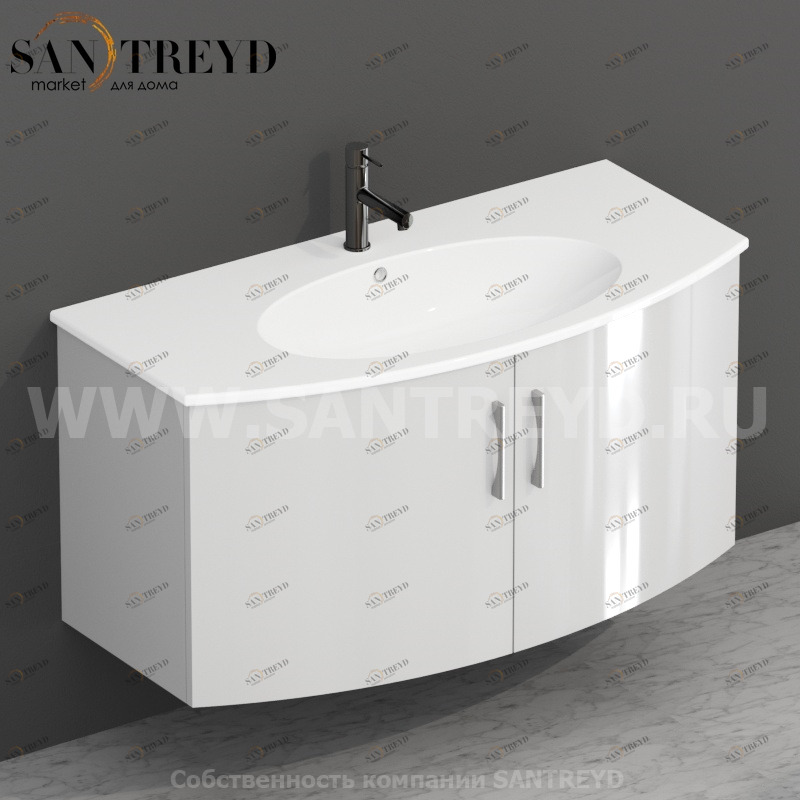 MDMA10Y066 Тумба с двумя створками 98 см белая Globo 4ALL Италия Ceramica Globo