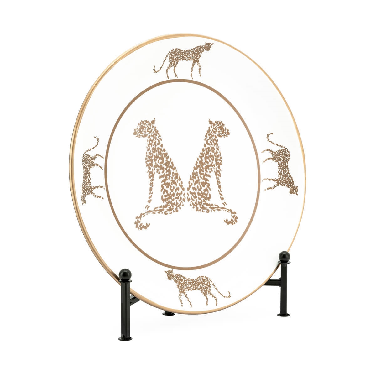 600778-10 ABHIKA ТАРЕЛКА ПАНТЕРА WHITE 