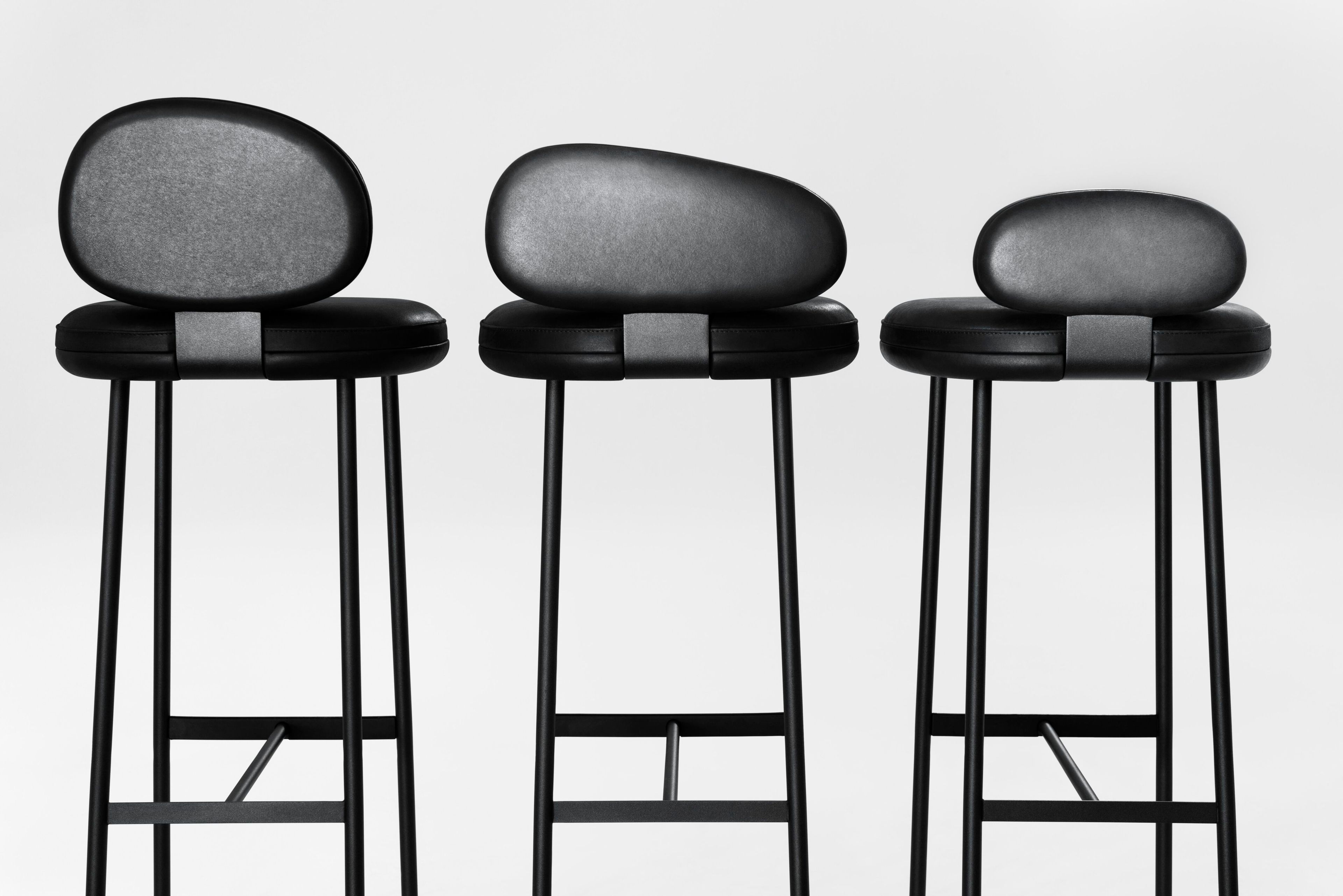 Высокий кожаный стул Living Divani Pebble ARCH-00005562 - Вид №4