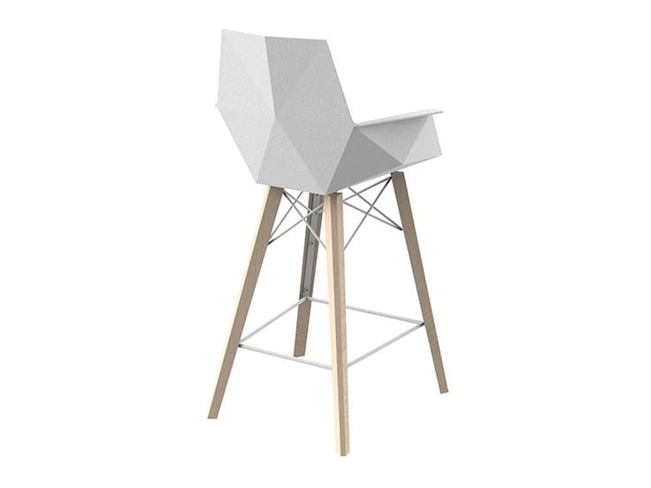 Полипропиленовый садовый стул с подставкой для ног Vondom Faz Wood ARCH-00119305 - Вид №1