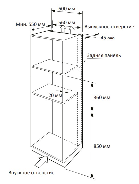 9202784 Встраиваемая микроволновая печь DEXP FD02 серый STDN-0077209 - Вид №9