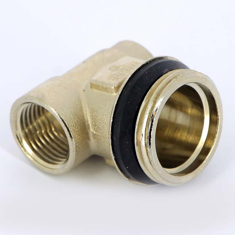 Концевик (тройник) для коллектора TIEMME 1/2"х1"х3/8" никелированный 1950003 - Вид №3