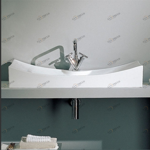 8038R Подвесная раковина настенная овальная Scarabeo Ceramiche  белая 