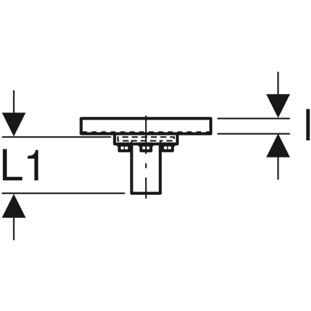 GEBERIT 632.861.00.2 Водорозетка Geberit 90° с наружной резьбой MF 1/2", предустановленная, простая  - Вид №2