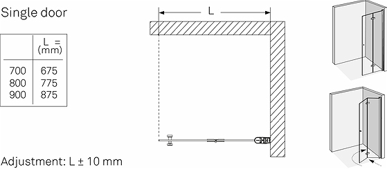 59801197 Душевая дверь складывающаяся IFO Space, SPNKB 800 правая - Вид №8