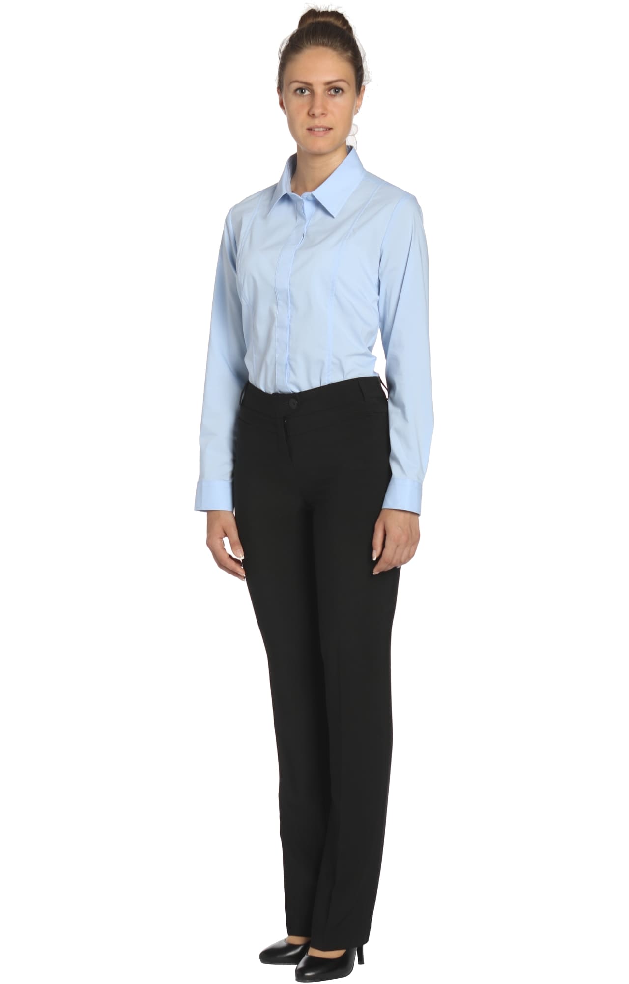 62504 Рубашка женская  sky blue El-Risto  Корпоративная одежда  размер 42 (S)  - Вид №8