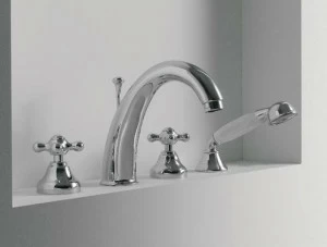 ZAZZERI Комплект для ванны с ручным душем на 4 отверстия 800