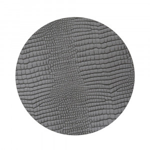 5711590351254 silver-black подстановочная салфетка круглая COSMO RED CROCO