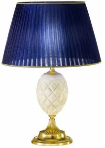 Possoni Illuminazione Настольная лампа из чистого золота сатин с алебастром  7004/l