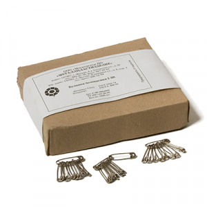 1-28 С-56 Булавки английские №1 10 шт белый металл