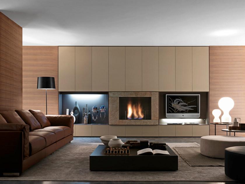 Presotto Модульная оборудованная стенка с подставкой под телевизор Pari&dispari fuoco sun-id-1411029 - Вид №1