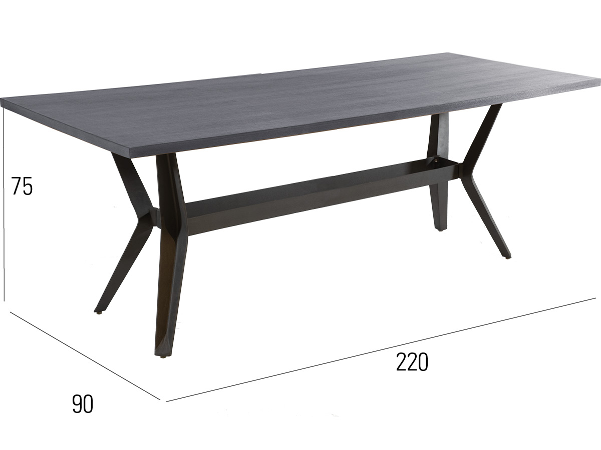 60.00.0363 Универсальный стол 90 х 220 с отверстием для зонта Mbm Tivoli - Вид №2