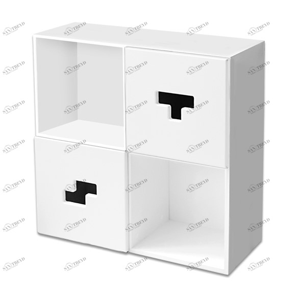 Полка детская навесная квадратная "Продленка-2" МАНДАРИН ПРОДЛЕНКА 178760 Белый Santreyd 