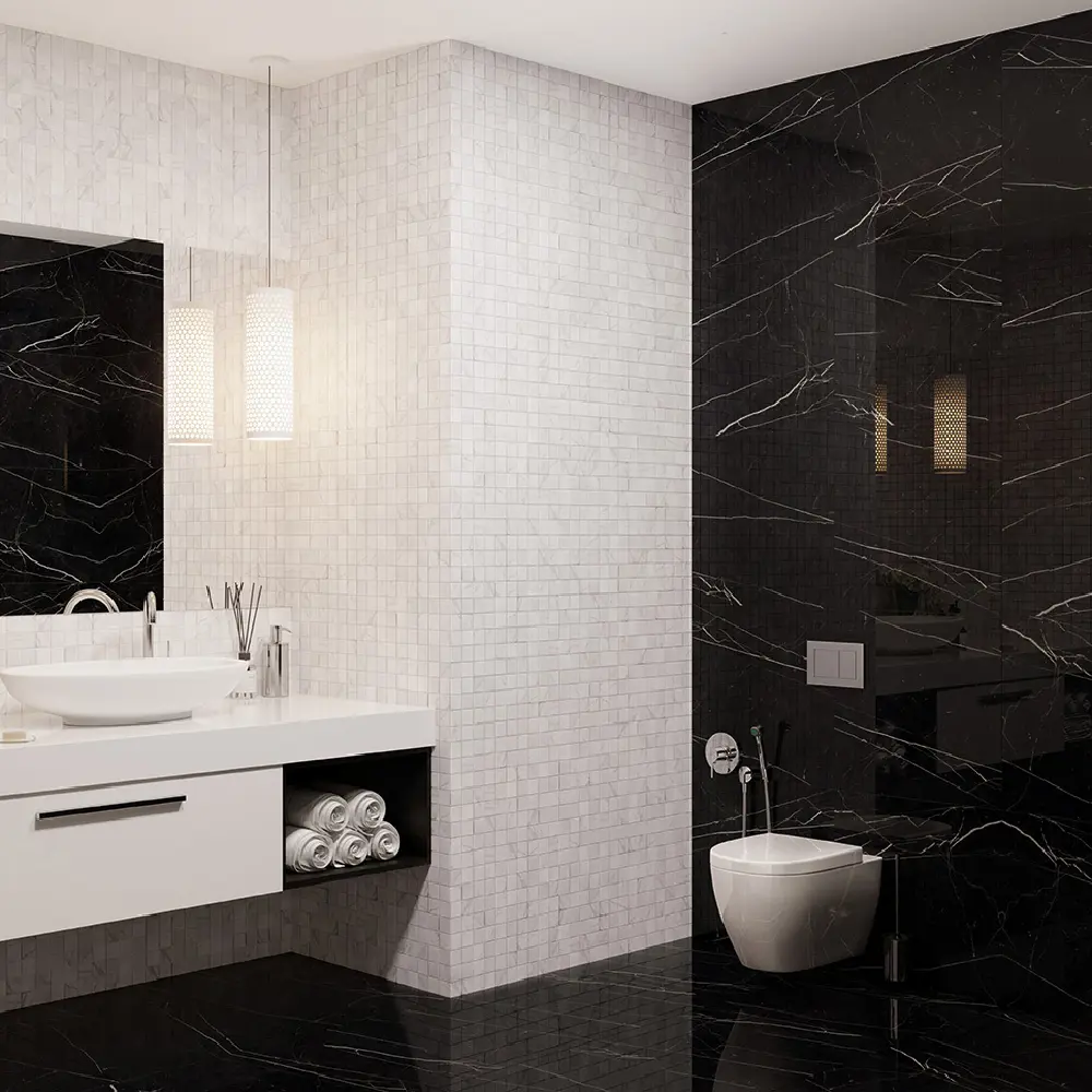 INCOLOR Madison - Полированный керамогранит 60×60 см в глубоком черном цвете 83762994