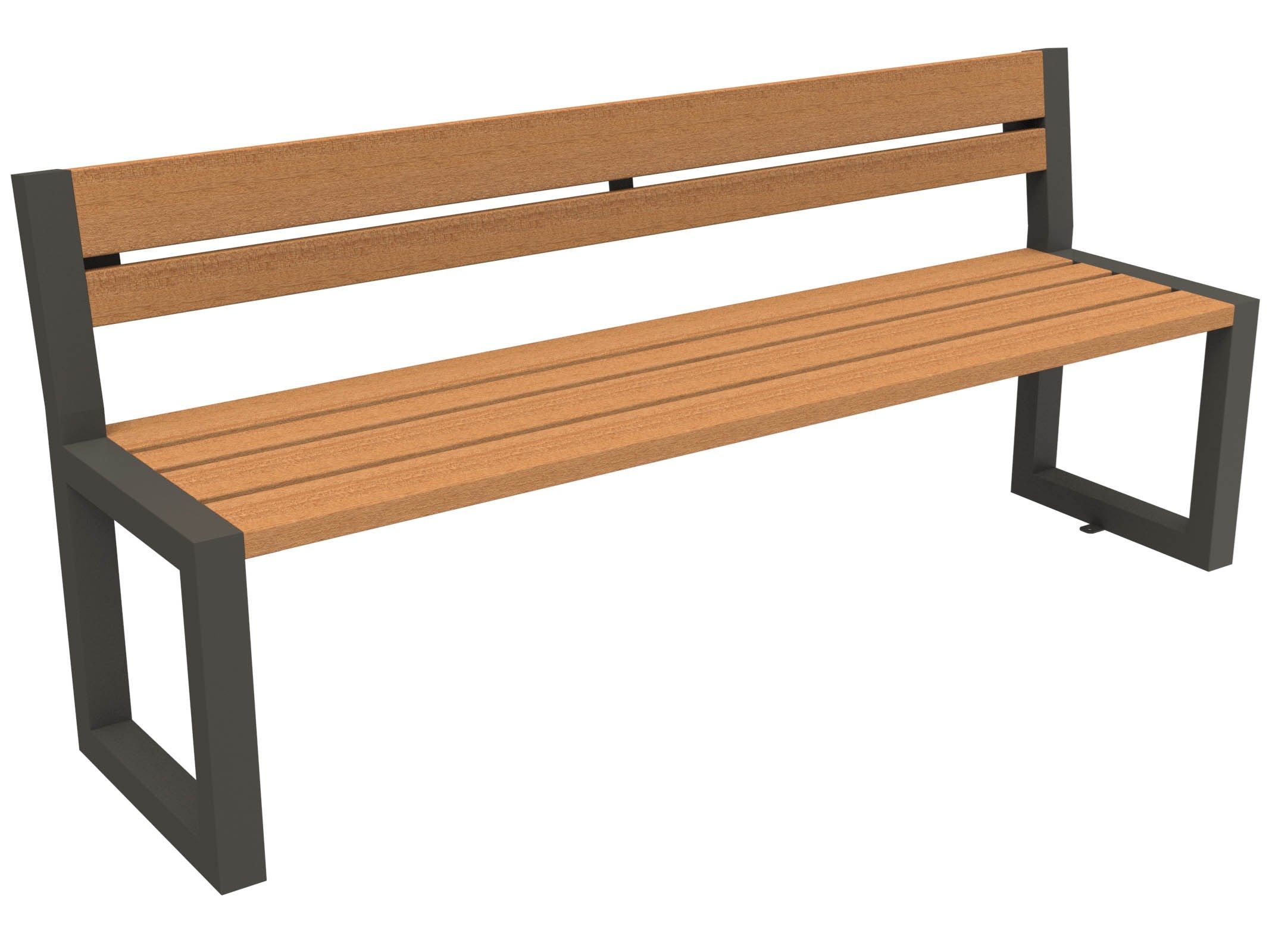 Скамья из окуме со спинкой Lazzari ритм ARCH-00140158 - Вид №11