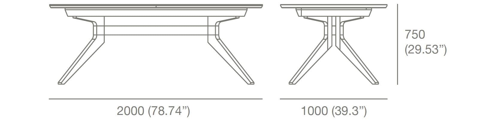 Прямоугольный дубовый стол Case Cross ARCH-00146142 - Вид №2
