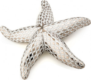 10623444 Herend Фигурка 2,5см "Морская звезда" (платина) Фарфор