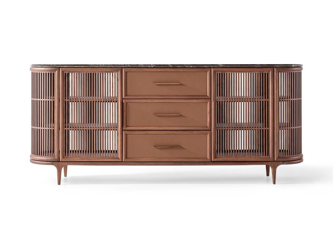 Шкаф из орехового дерева с ящиками Mobi груша ARCH-00027821