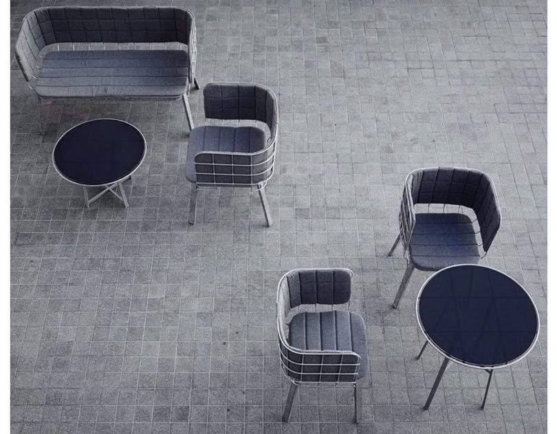 Host & Home Стул из стали с подлокотниками Grid sun-id-1383711 - Вид №1