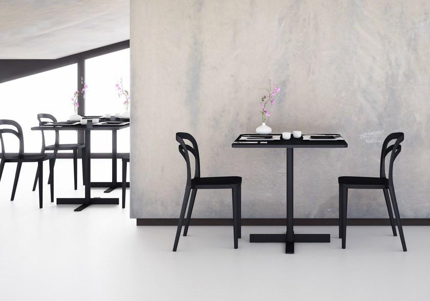 ALMA DESIGN Квадратный стальной стол с основанием 4 звезды People sun-id-1435417 - Вид №3