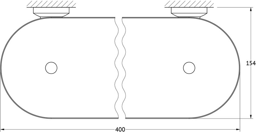 STI 114 Полка с держателями 40 cm 3SC STILMAR CHROME/GOLD Treesseci 3SC - Вид №1