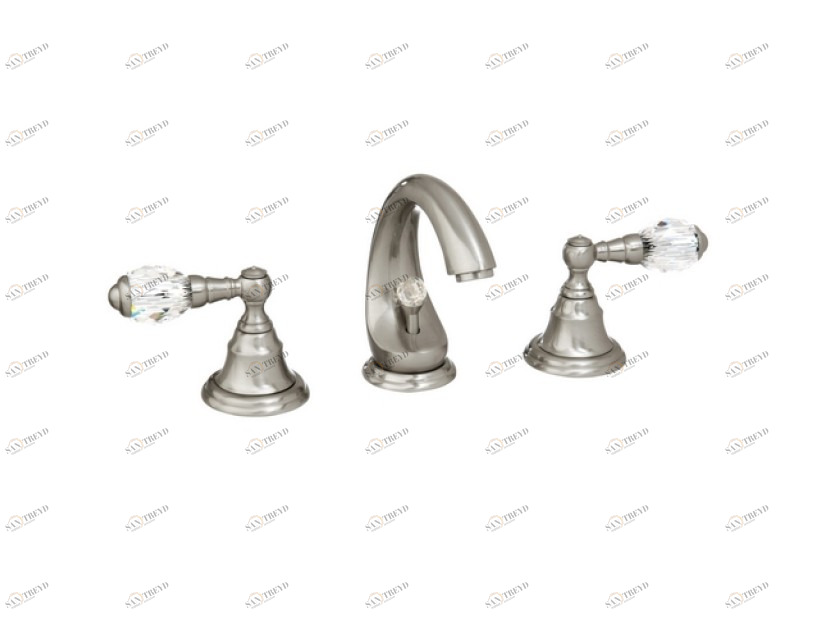 036601.000.50 Раковина с тремя отверстиями и кристаллами Swarovski Яркий хром Mestre Atlantica