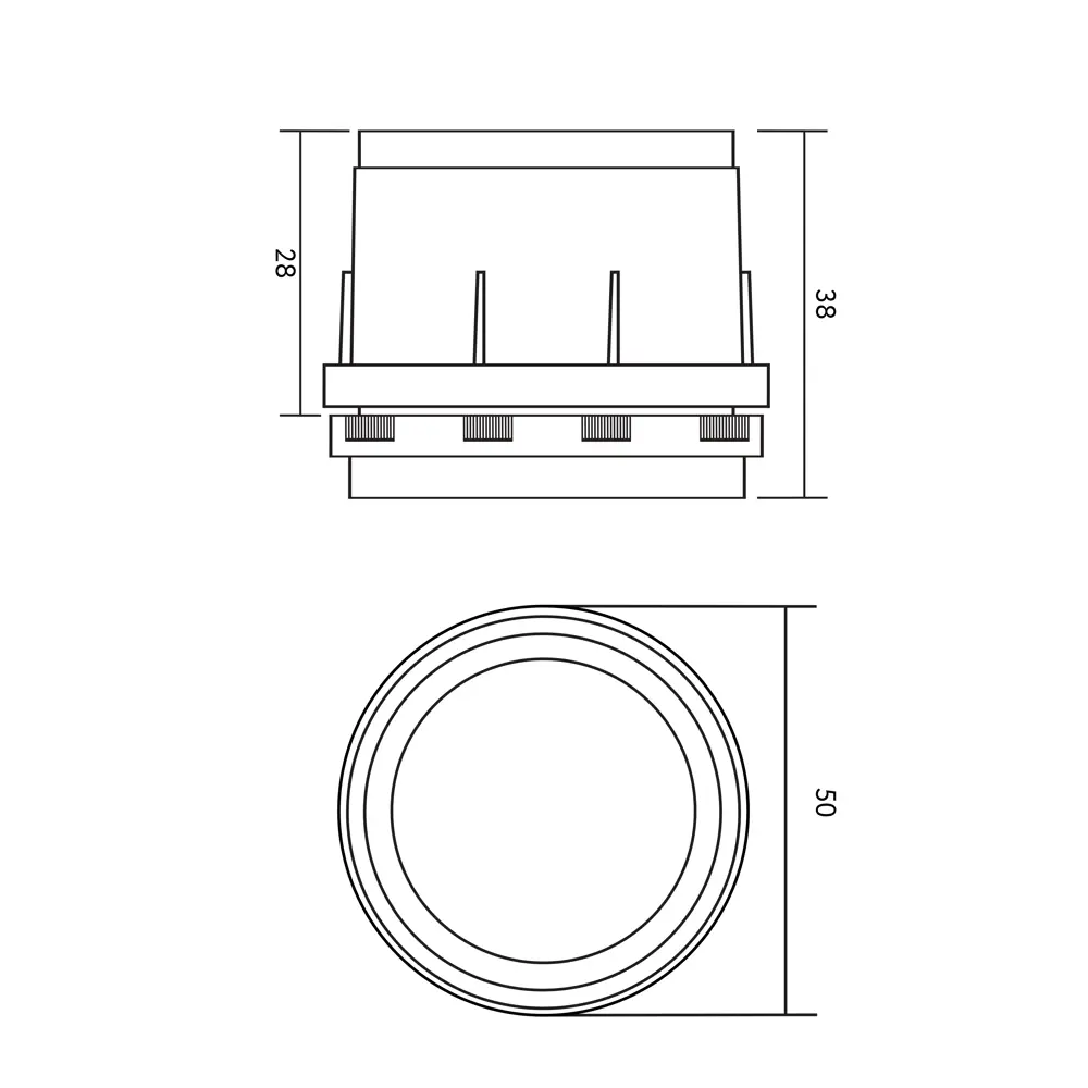 Подпятник для опоры 50 мм пластик цвет черная нагрузка до 50 кг Santreyd STLM-2081415 - Вид №2