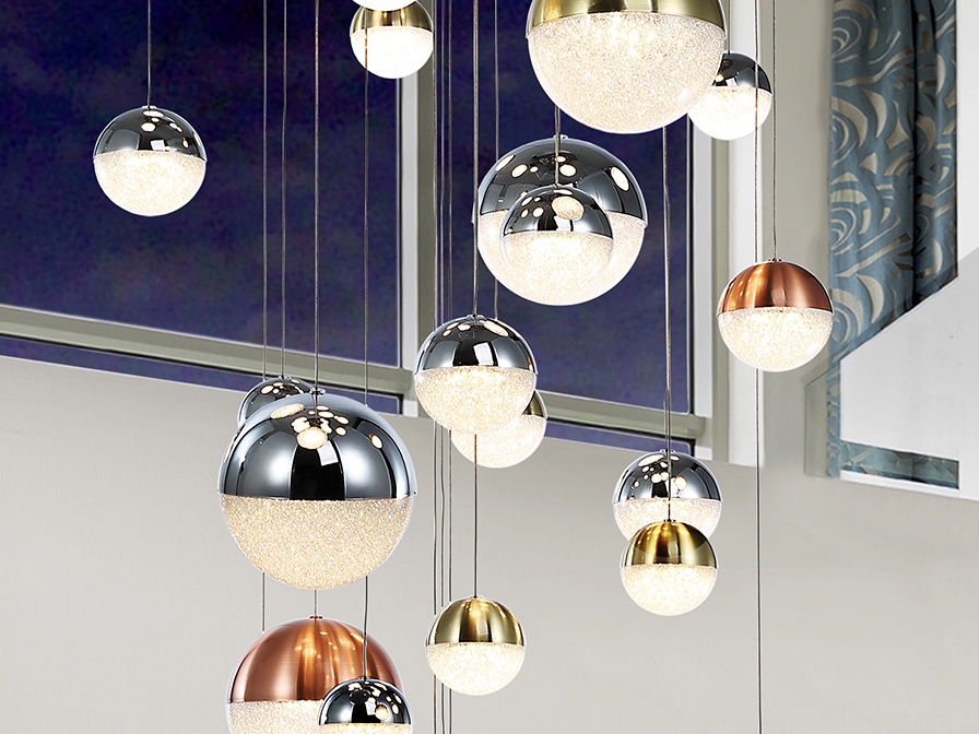 109083 Подвесной светильник LED 27L Ø80 DIM BLUETOOTH цветной 500 см Schuller Sphere - Вид №2