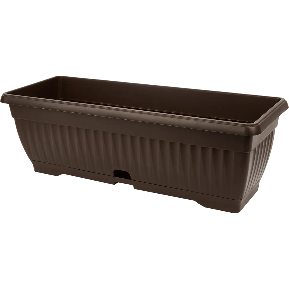 Балконный ящик 19x16.5x50 см v15.7 л пластик коричневый Santreyd STLM-2111544