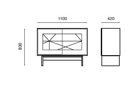 Шкаф с распашными дверцами из ацетата целлюлозы Porro линия ARCH-00011961 - Вид №4