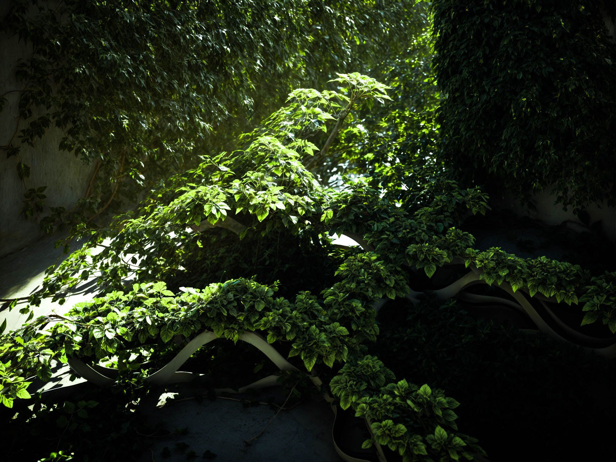 Модульная стальная скамья с порошковым покрытием на стержне CITYSì плющ ARCH-00127995 - Вид №11