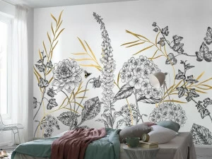 Komar Флизелиновые обои с цветочными мотивами Raw Rsx8-054