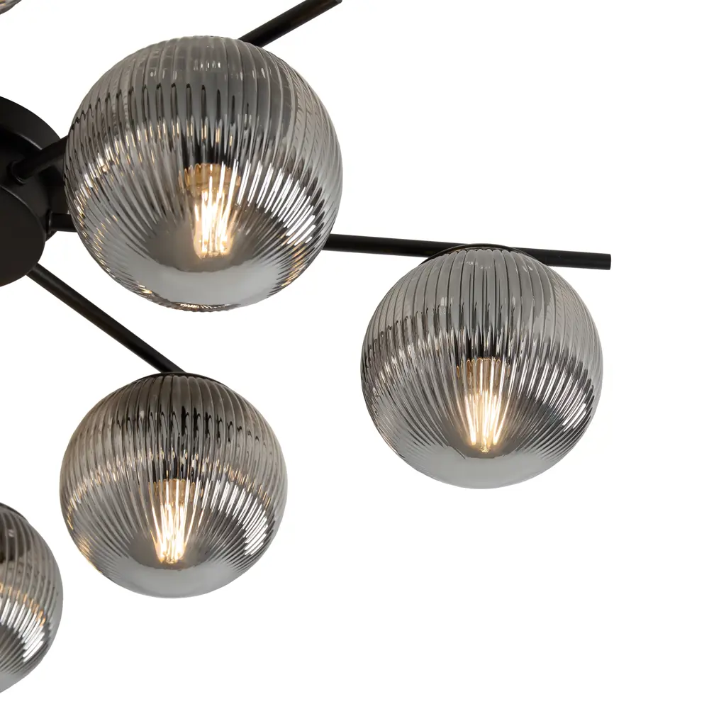 Люстра Freya Ava: 8-рожковая черная с шароподобными плафонами 89426753 STLM-1571566 - Вид №3