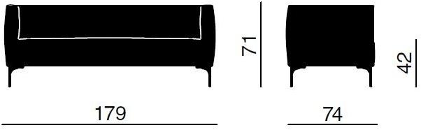 Quadrifoglio 3-х местный мягкий диван Arte sun-id-1454228 - Вид №2