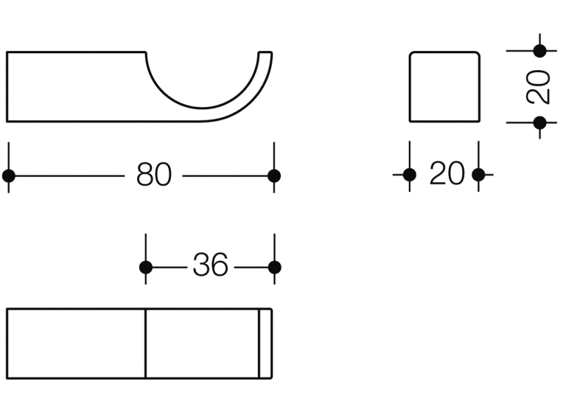 800.90.02040 крюк HEWI Trennwandzubehör  - Вид №9