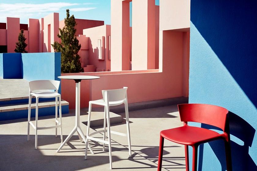 VONDOM Барный стул из полипропилена с подставкой для ног Africa sun-id-1492072 - Вид №8