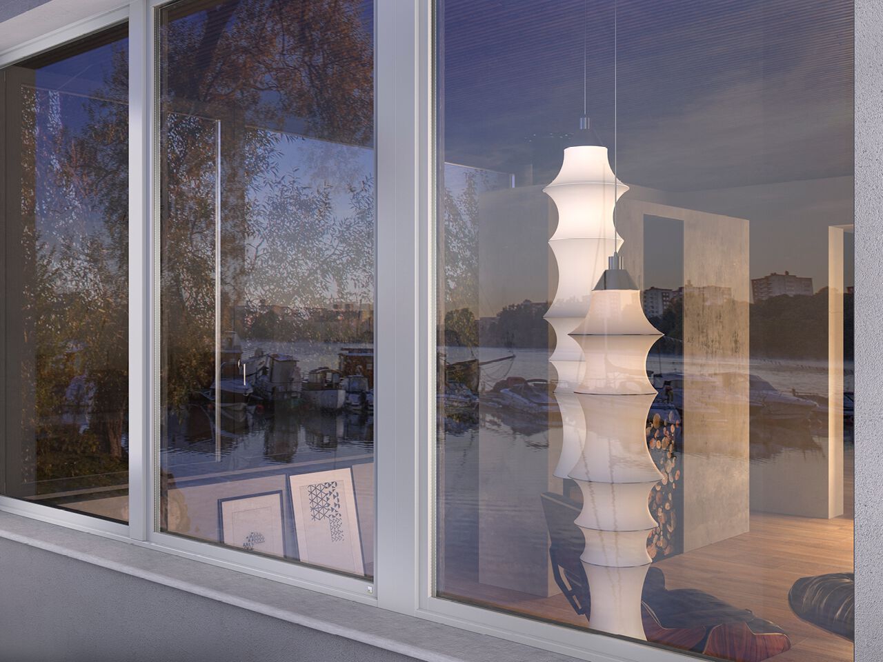 Экологичное и теплоизоляционное окно из алюминиевого дерева Sciuker Frames SKILL ARCH-00021631 - Вид №7