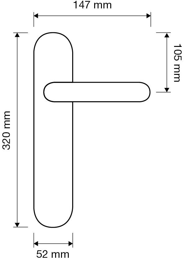 LINEA CALI' Латунная ручка на пластине Chic 1670 pl - Вид №1