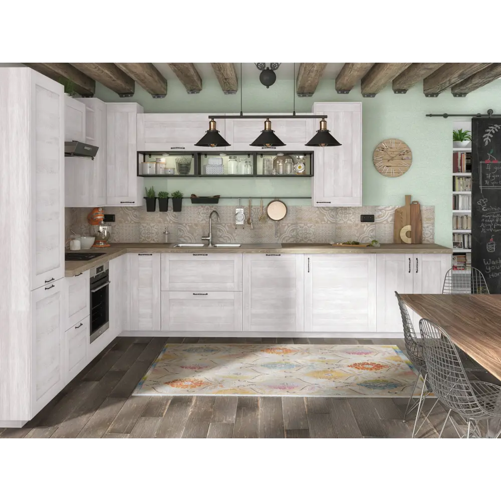 Фасад для кухонного шкафа Фатеж 59.7x102.1 см Delinia ID ЛДСП цвет белый STLM-2198980 - Вид №6