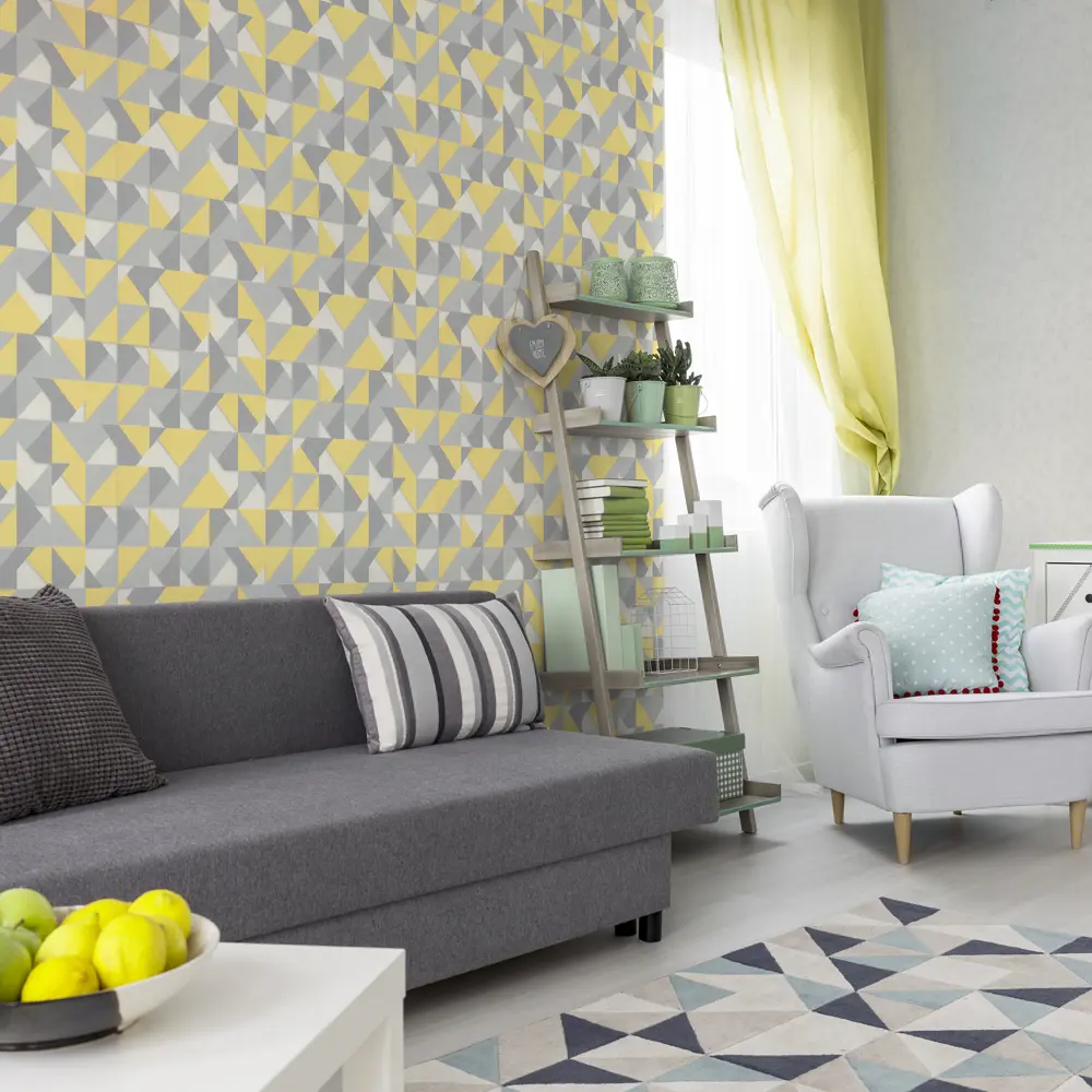 Обои виниловые Аспект Ру Оригами желтые 1.06 м 70309-34 STLM-2129403 - Вид №3