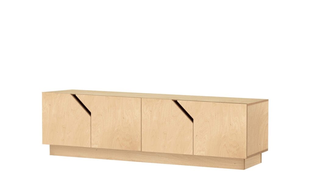 Низкий березовый ТВ-шкаф с распашными дверцами Radis Лабиринт ARCH-00048882 - Вид №5