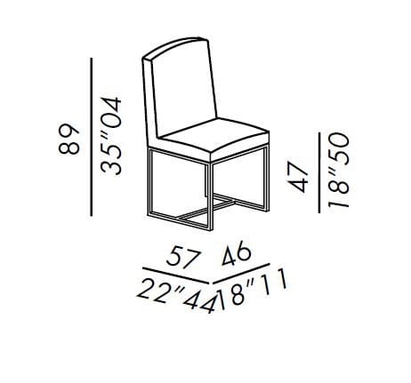 Мягкий стул из ткани Meridiani Rider ARCH-00046378 - Вид №5
