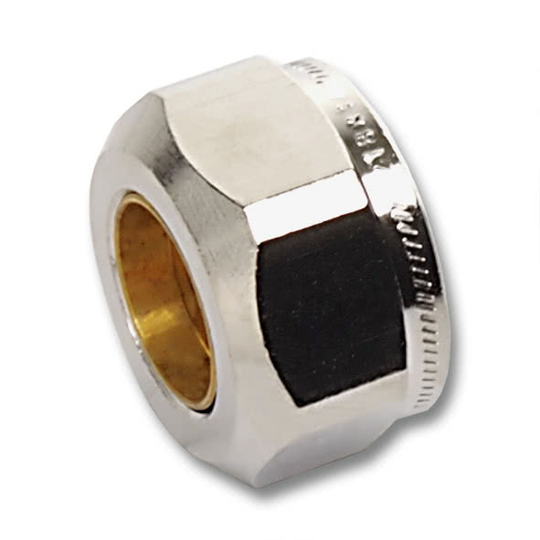 3DKHVCU3412 SANHA DKHV CU разъемное соединение с "евроконусом" для медных труб, никелированная латунь 3/4x12 мм  - Вид №1