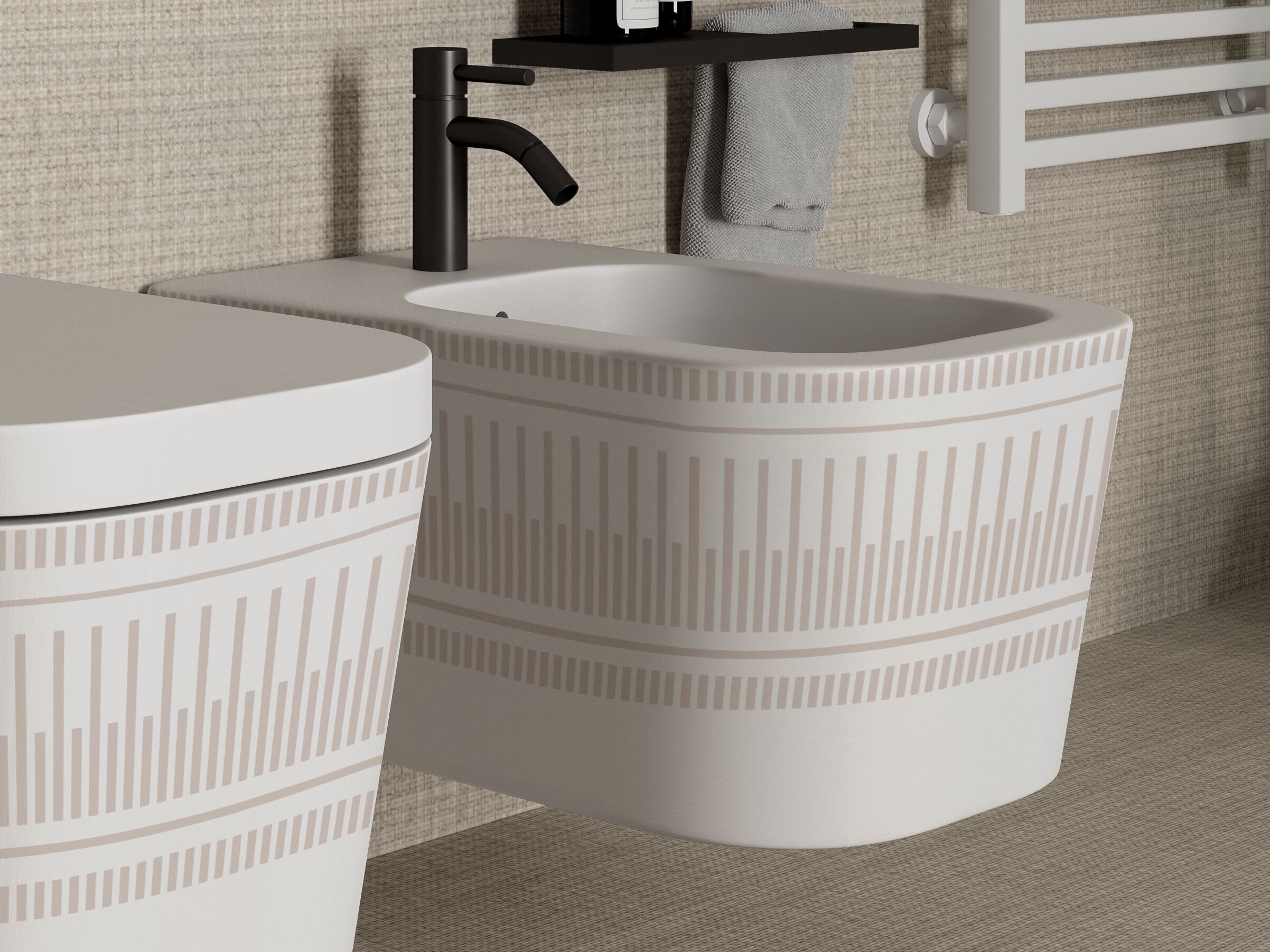 Керамическое подвесное биде Inkiostro Bianco система InkBath ARCH-00142628 - Вид №1