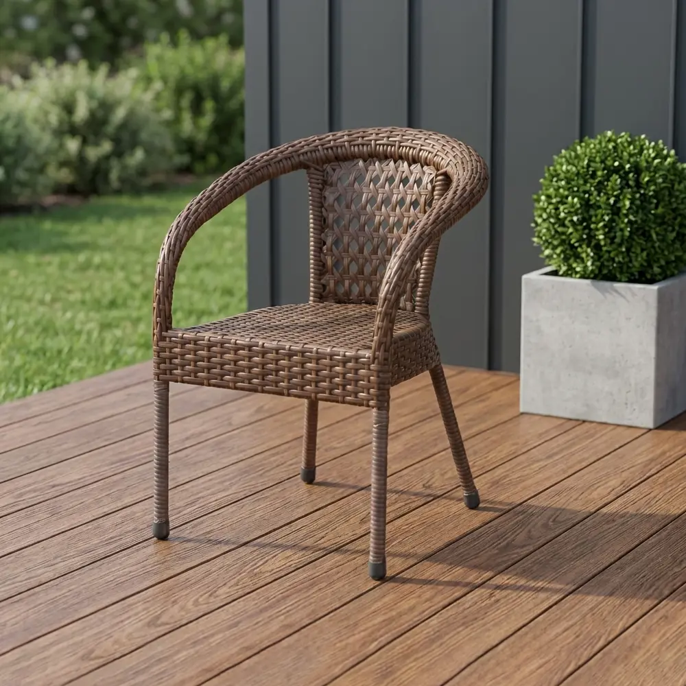 Кресло садовое Deco 66x58x80 см металл коричневое Santreyd STLM-2092469 - Вид №1