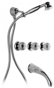 02530 / D Встраиваемый смеситель для ванны и душа с дуплексным душем. Bongio Radiant