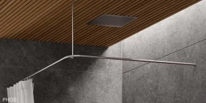 DSE1000 Г-образный карниз для душевой занавески, 100 x 100 см, для привинчивания PHOS